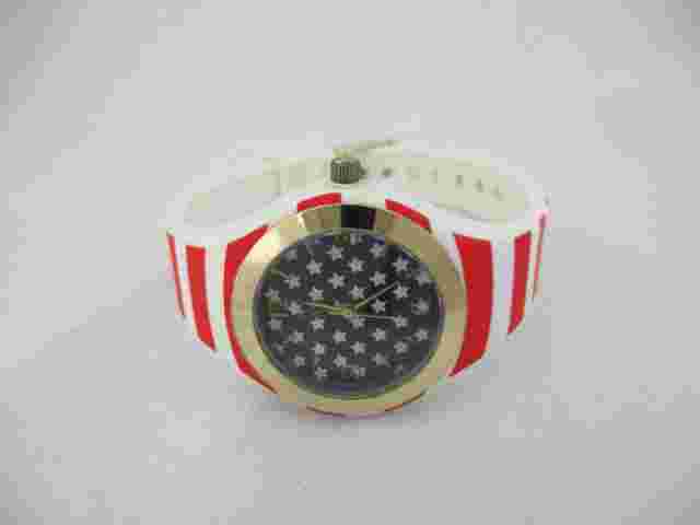 New York & Co Women's Flag Buckle Band Analog Watch