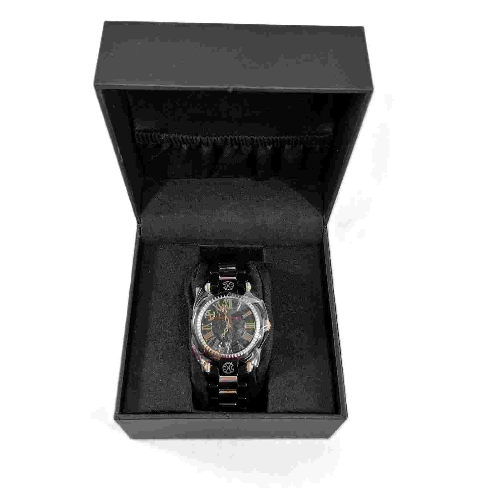 NEW Christian Lacroix 8004201 Women's Timepiece Black Quartz Watch