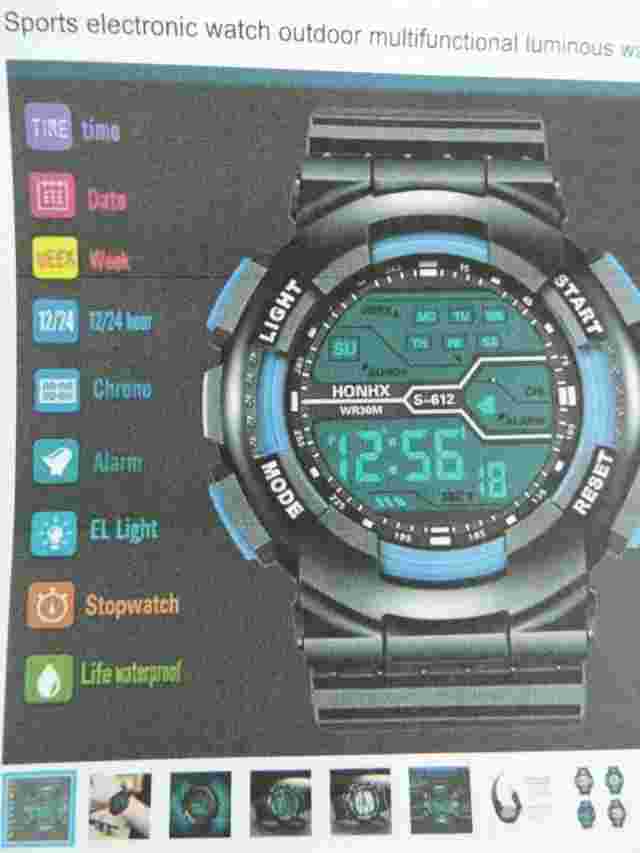 Outdoor Sports Multifunction Waterproof Luminous Electronic Watch