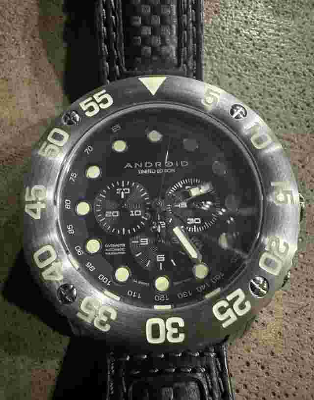 ANDROID Divemaster 55mm Automatic Chrono AD793BK Limited Edition 069/200