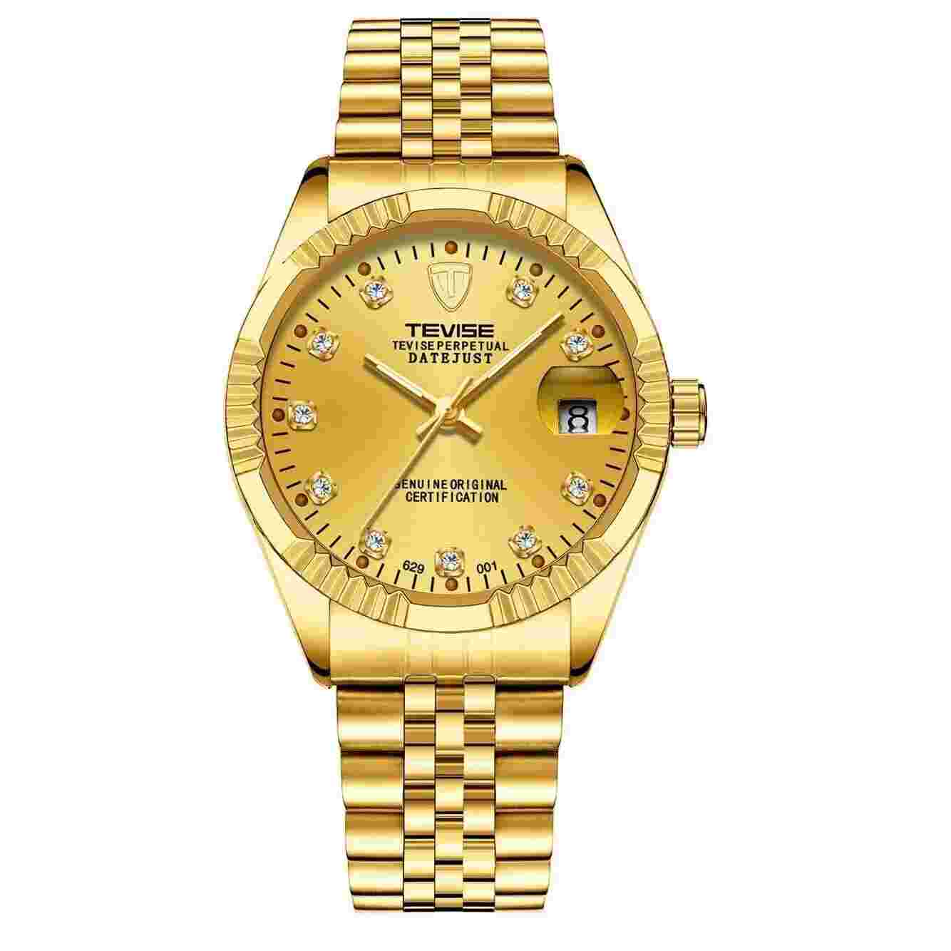 Fashion Men's Automatic Day Crystal Self-wind Mechanical Watch