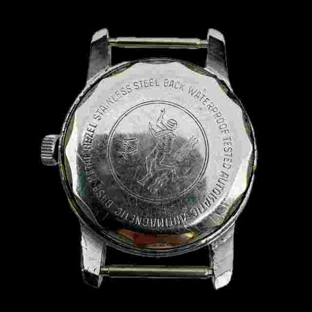 Vintage 35mm Orvin Diver Date Men's Automatic Wristwatch Swiss Steel & Chrome