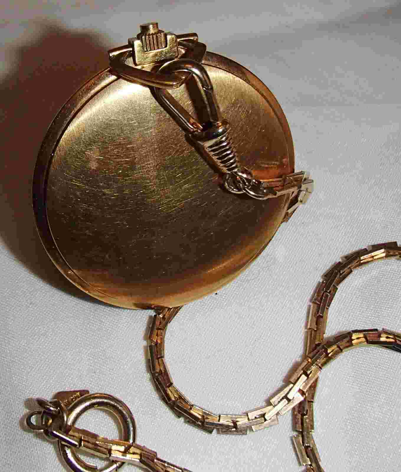 Kelbert Swiss Made Gold Brass Pocket Watch