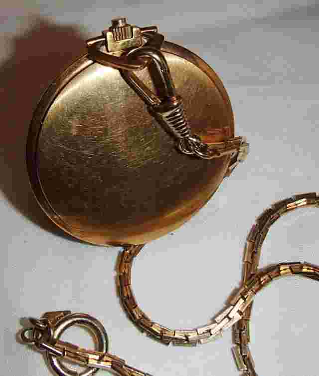 Kelbert Swiss Made Gold Brass Pocket Watch