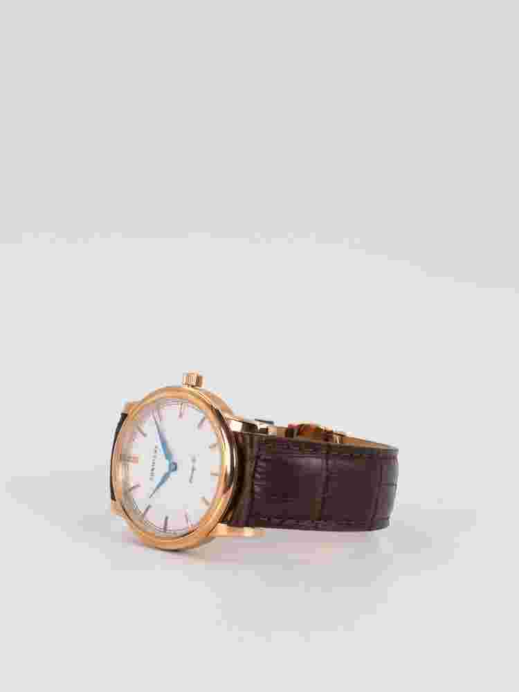 CORNICHE HERITAGE The Heritage40 Rose Gold Case White Face Brown Leather Limited
