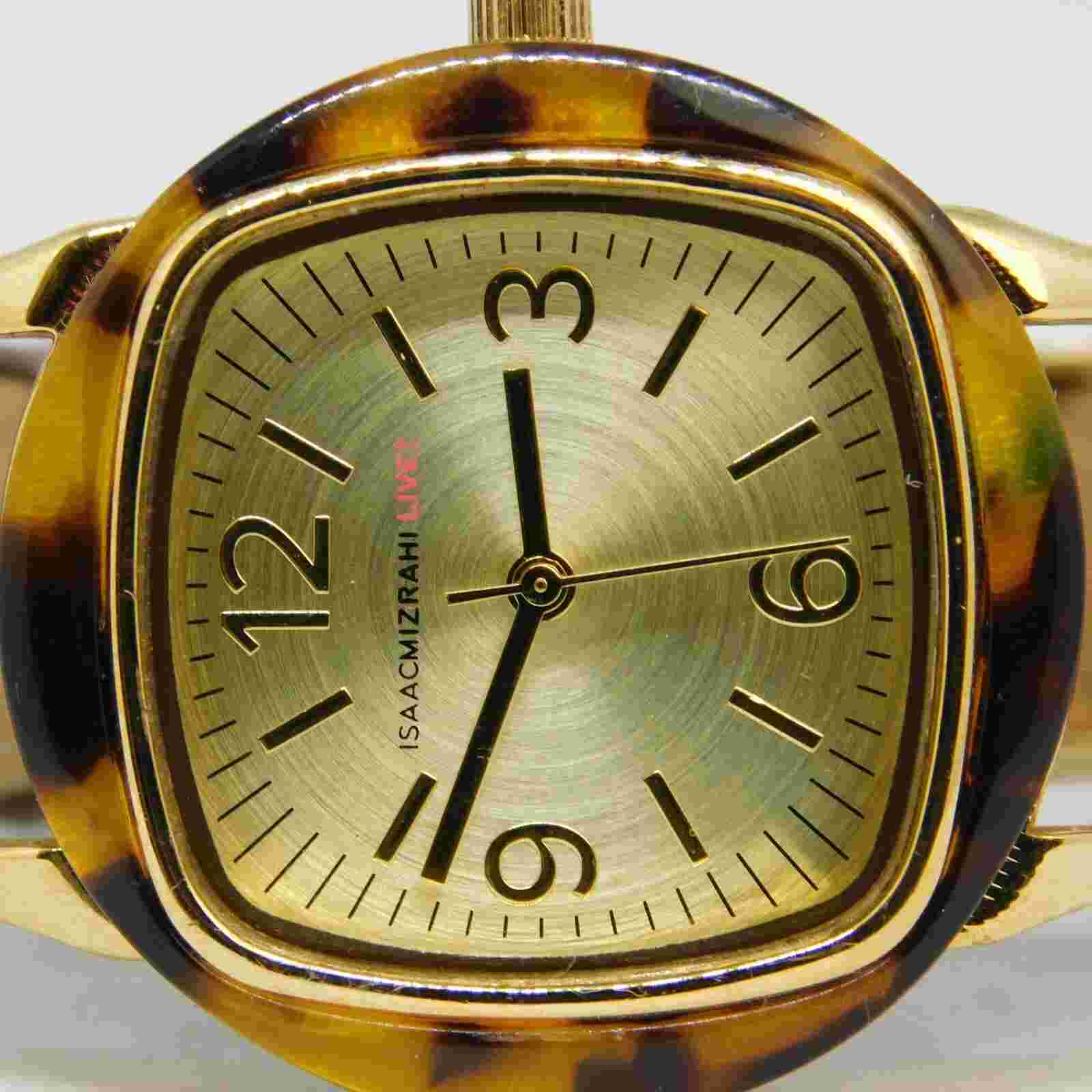 ISAAC MIZRAHI LIVE! IMZ896 Genuine Leather Quartz Women's Watch New Battery