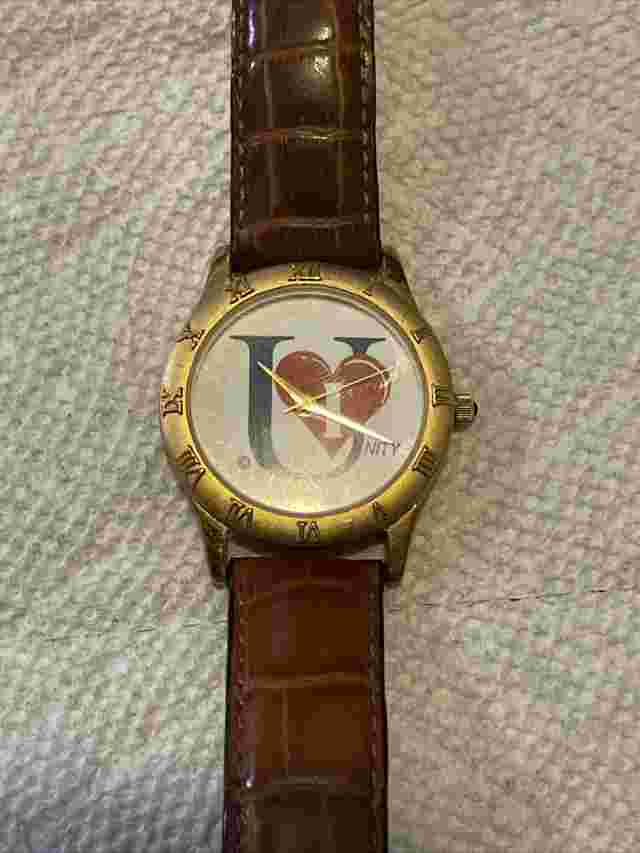 Presidential Seal 18k gold plate Logo Infinity Watch Timepiece Italian Leather