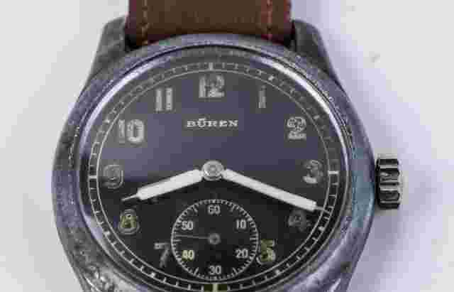 Vintage Swiss Watch BUREN German Army Military WW2  Büren