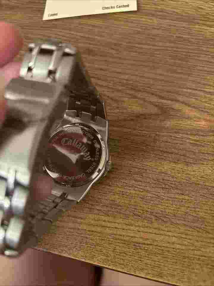 Callaway Stainless Steel Watch Cy2006 Needs New Battery 40mm