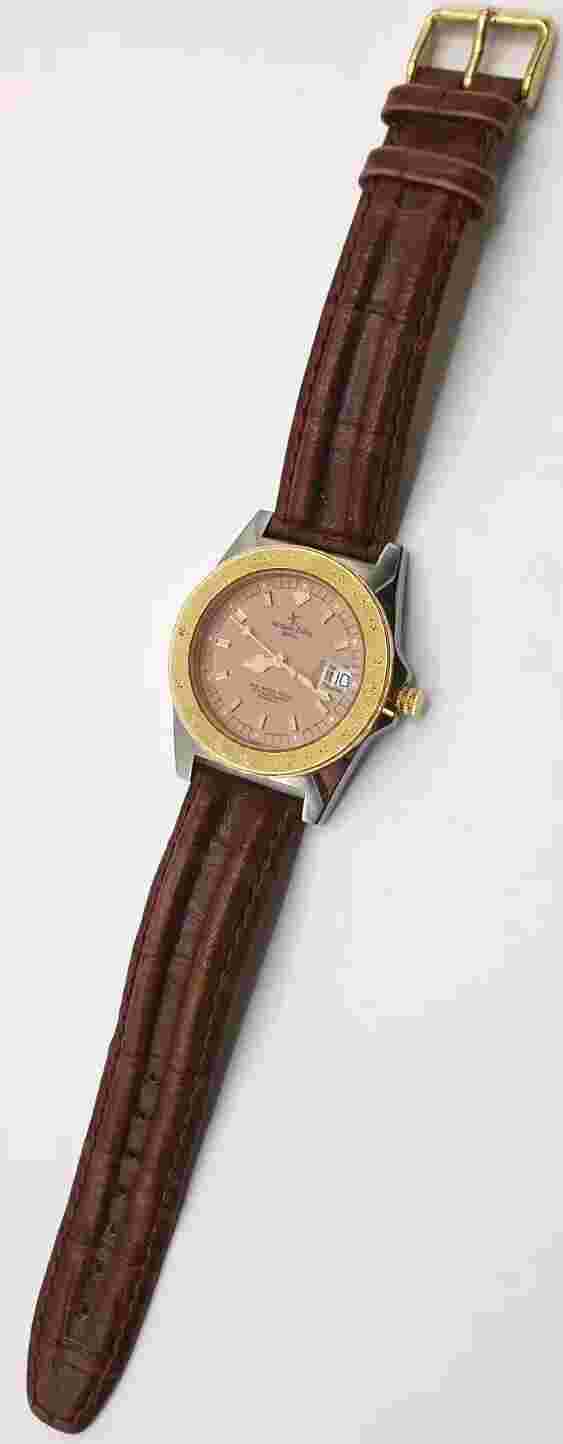 JACQUES EDHO PARIS 25 J Automatic Incabloc 18K Plated Men's Watch Hirsch Strap