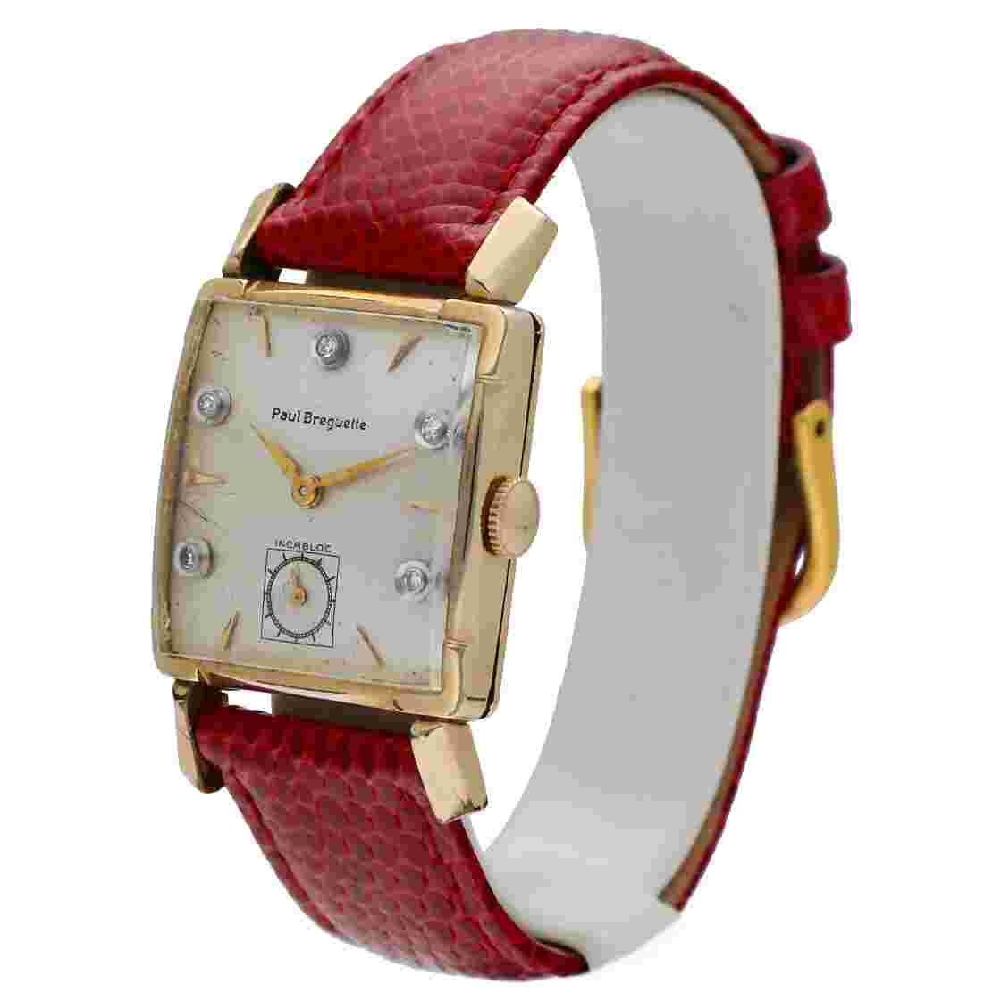 Paul Breguette Incabloc 10K Gold Filled Dimond Watch Hand Wind Women's Watch