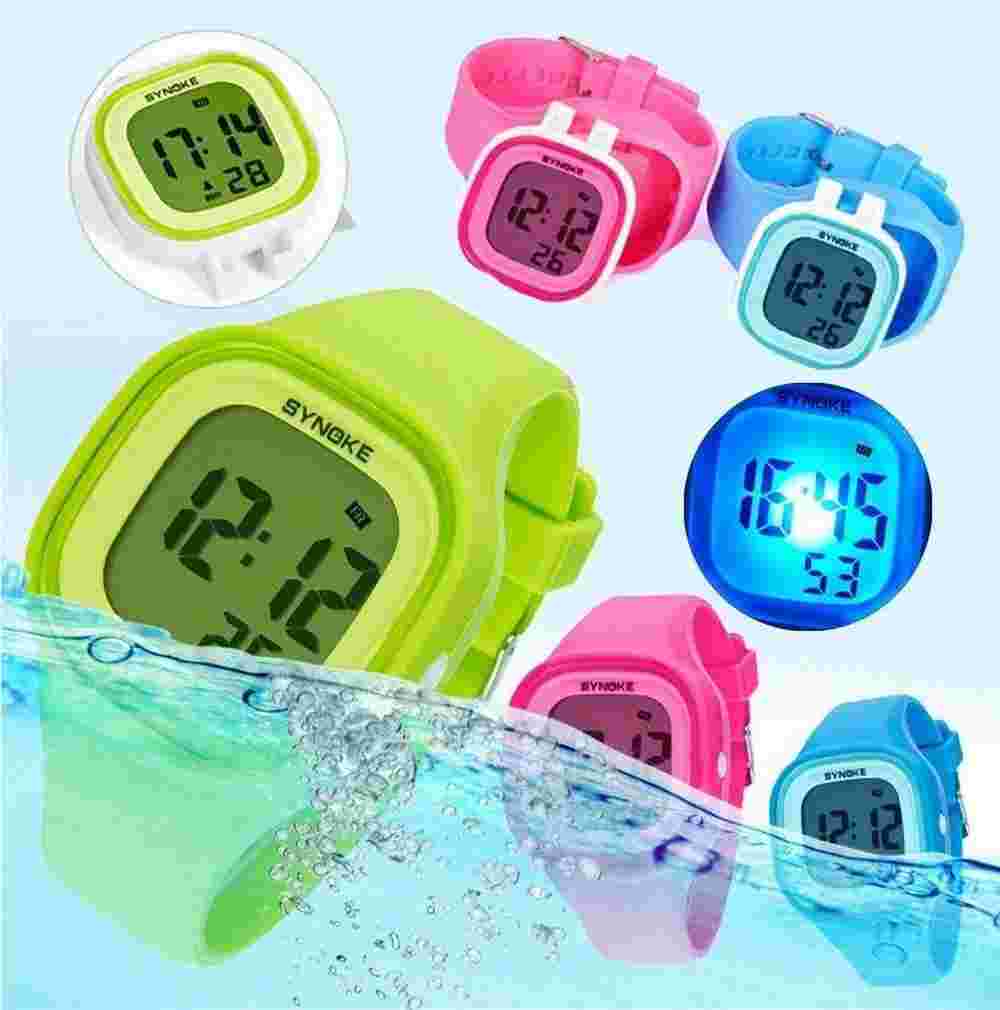 Sports Boys Girls Digital LED Electronic Wrist Watch Waterproof Watch Kids Gift