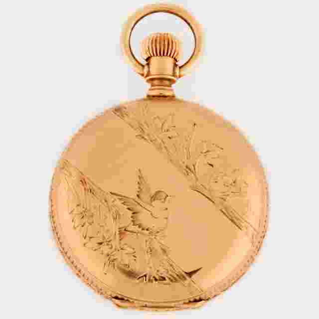 Illinois 14K Gold Cascade Waterfall 4s Gd 131 Pocket Watch Heavy Hunter Case 54g