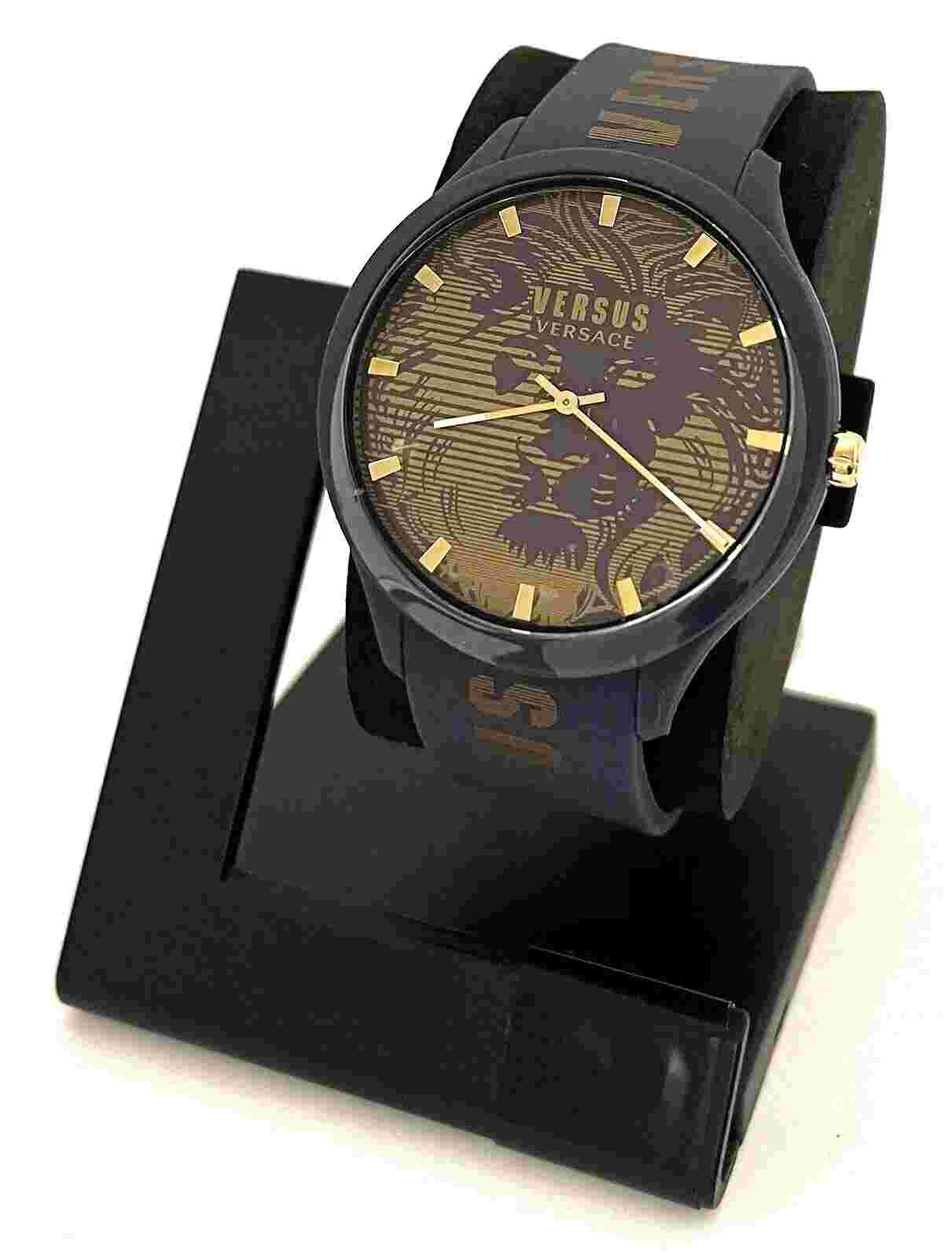 VERSUS VERSACE MEN'S BLUE DOMUS WATCH WITH BLUE SILICON BAND VSP101821