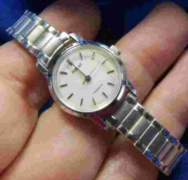 PHASAR Y481 1081 0200 A1 R P-E5 VINTAGE silver TONE FLEX BAND WATCH A15