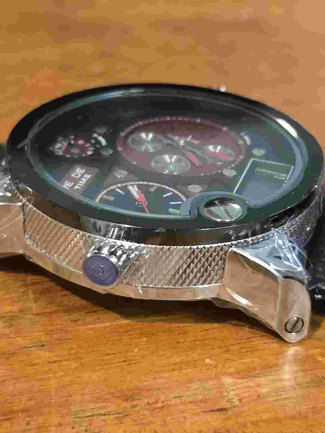 Weide Men's Three Time Zone Analog-Digital Dial PU Band Quartz Analog Wrist...
