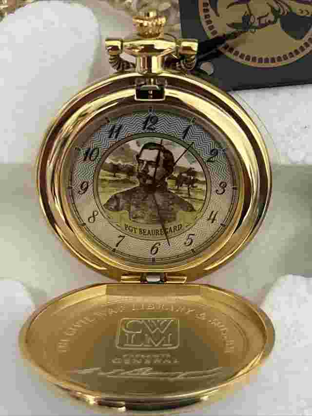 Civil War Library & Museum ~ P.G.T. Beauregard ~ Rare Premium Pocket Watch ~New