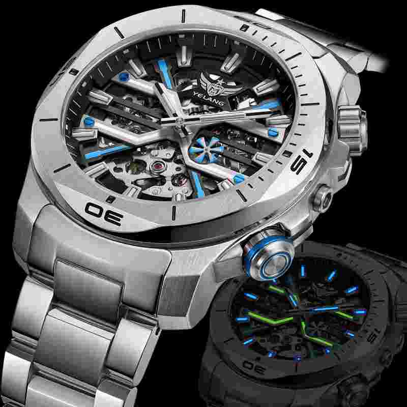 YELANG Men Automatic Watch Military Luminous Mechanical Wristwatch Diver 30ATM