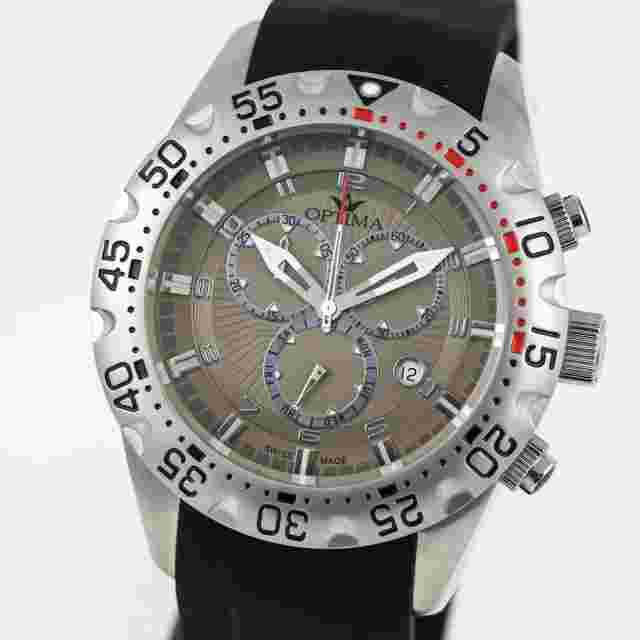 Optima • 47mm Chronograph Swiss Watch • Date SubDay • WR 5ATM • OSC342-SX-2