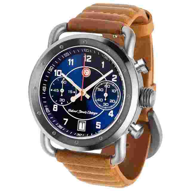 Szanto Icon Unisex Watch Roland Sands Signature Chronograph Tan Strap IC RS 2253