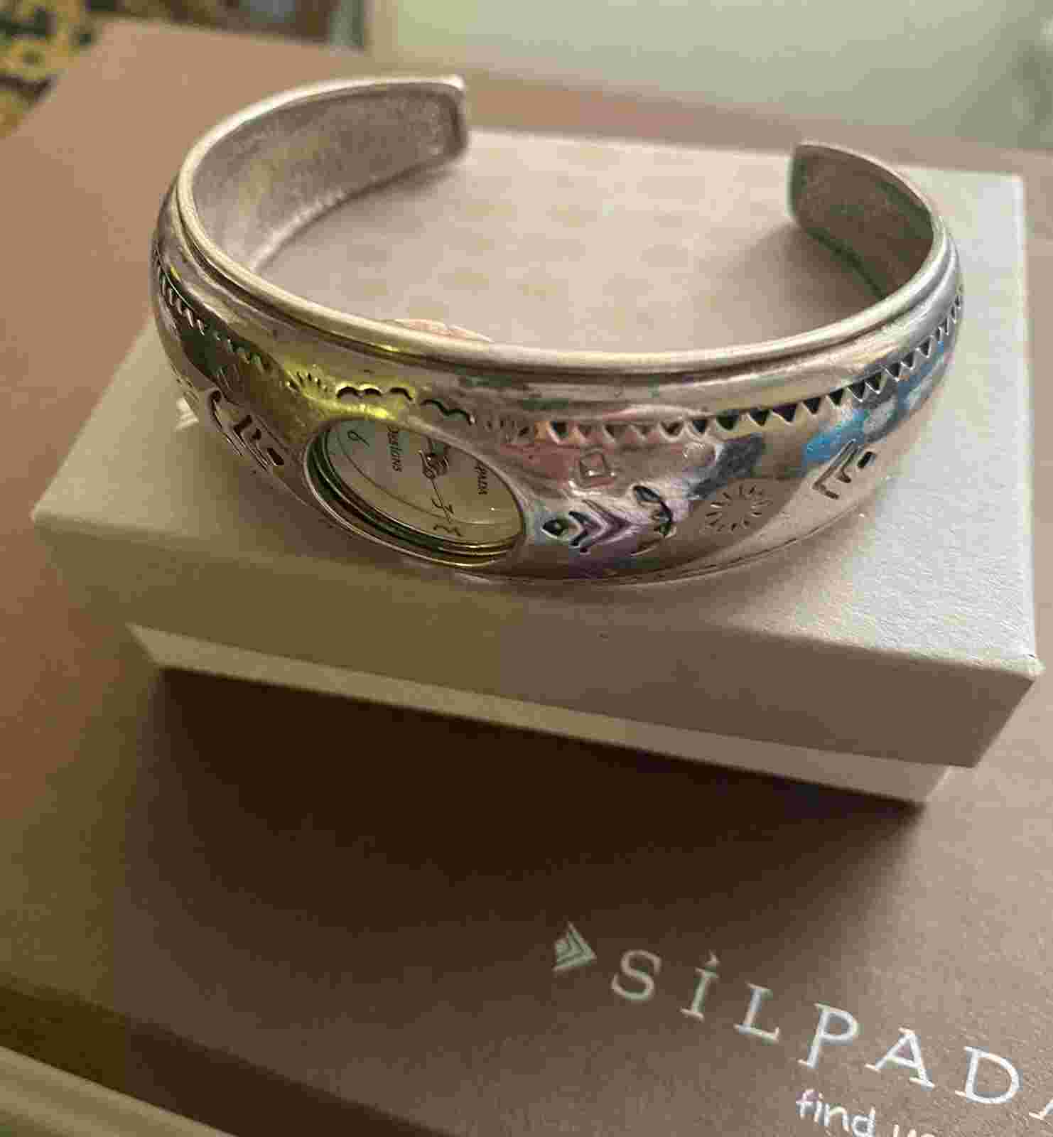 Vintage Silpada 925 Sterling Silver Watch Logo Marks New Battery