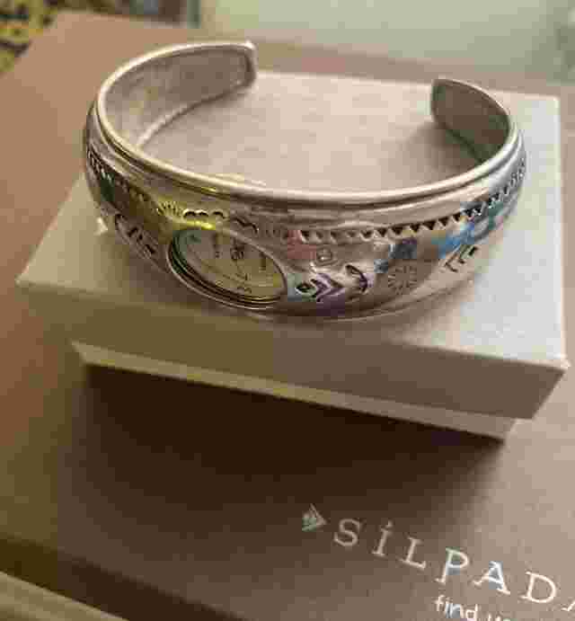 Vintage Silpada 925 Sterling Silver Watch Logo Marks New Battery