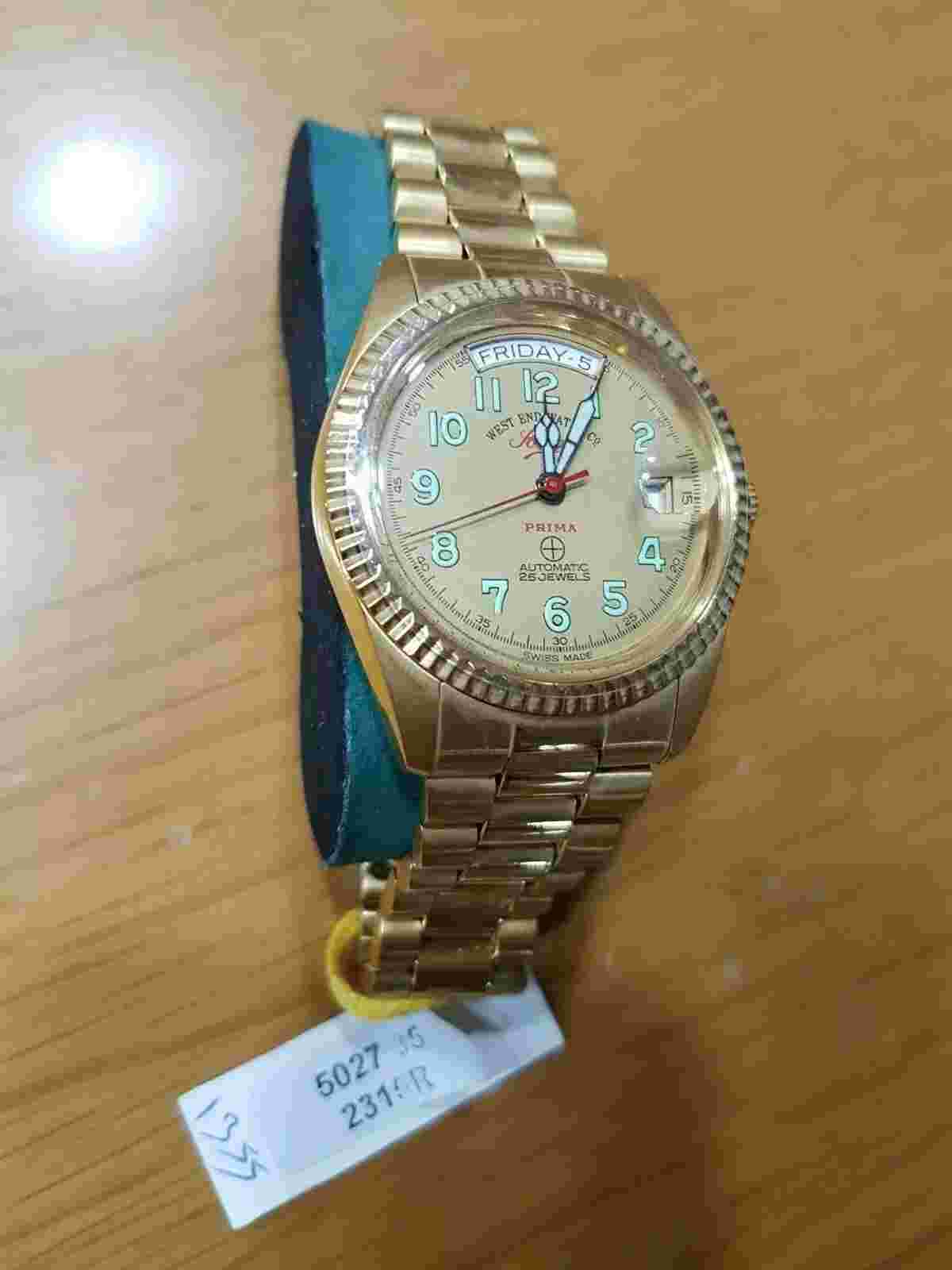 West End 5027.35.2315R Automatic Acrylic Crystal Oyster Swiss Unisex Rare Watch