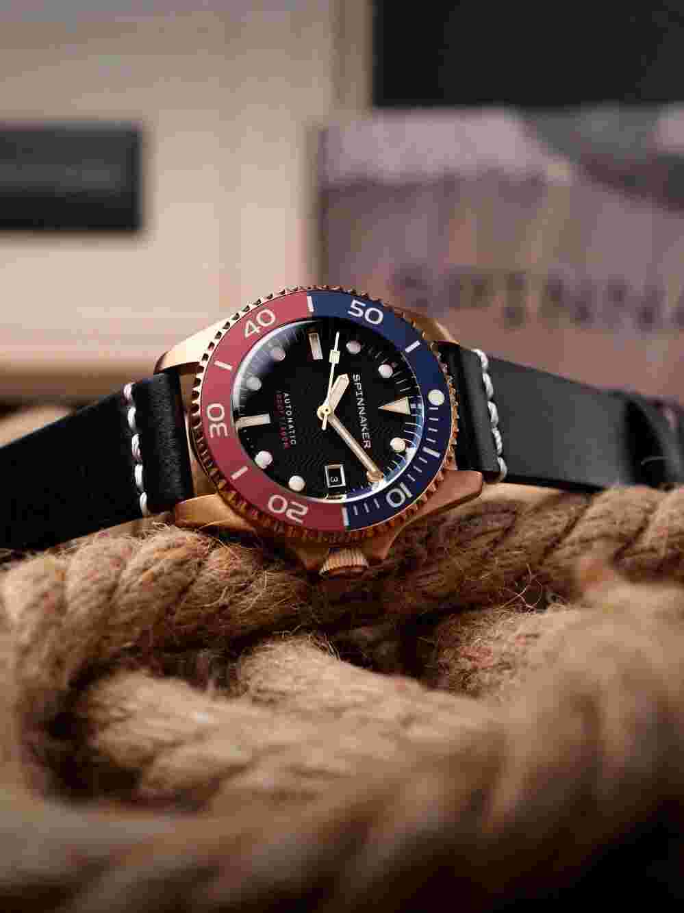 Spinnaker SP-5060-08 Mens Watch Tesei Bronze Swiss Automatic 40mm 30ATM