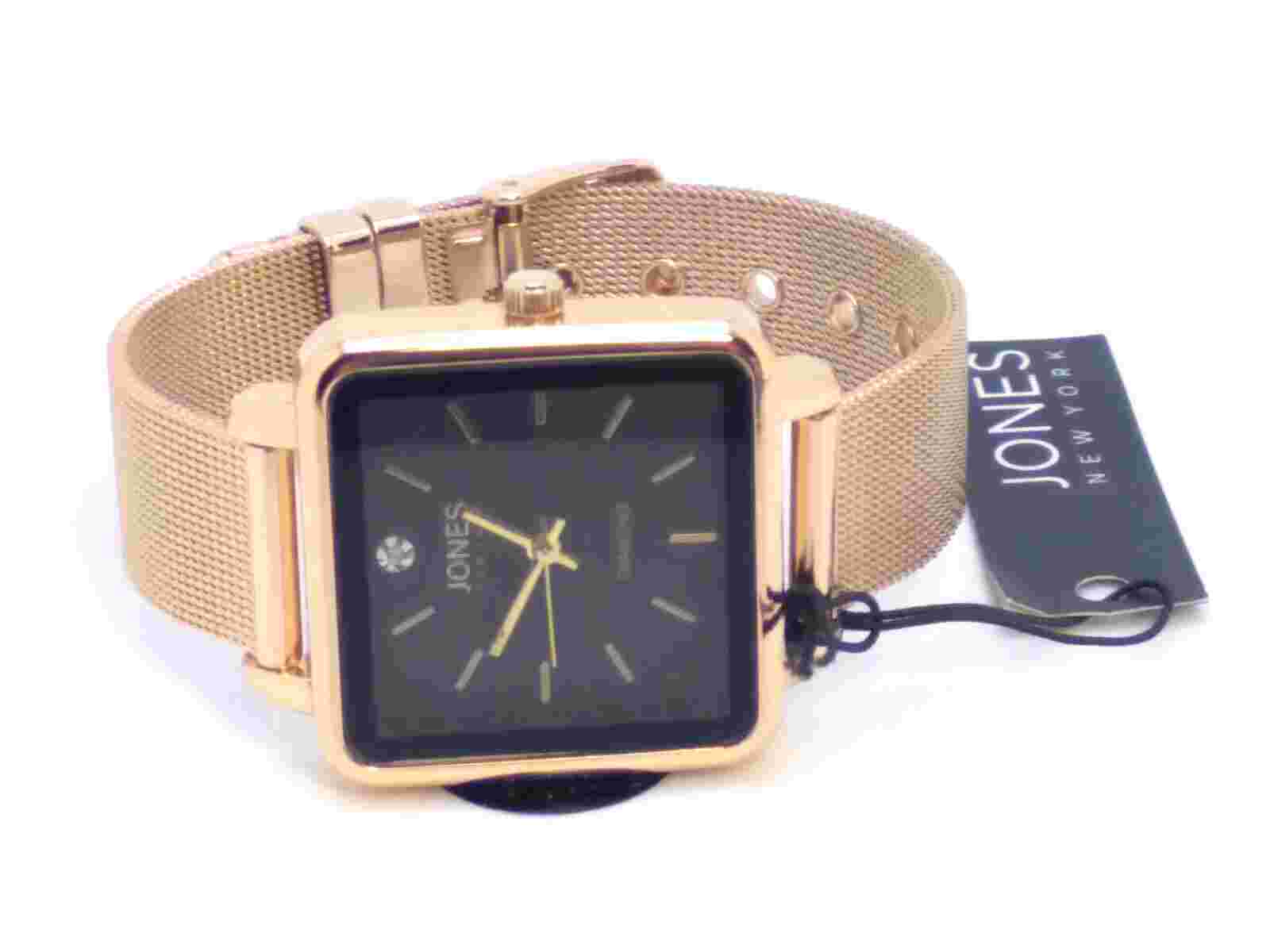 Jones New York 13555G-42-G27 Women's Diamond Marker Gold Metal Bracelet Watch