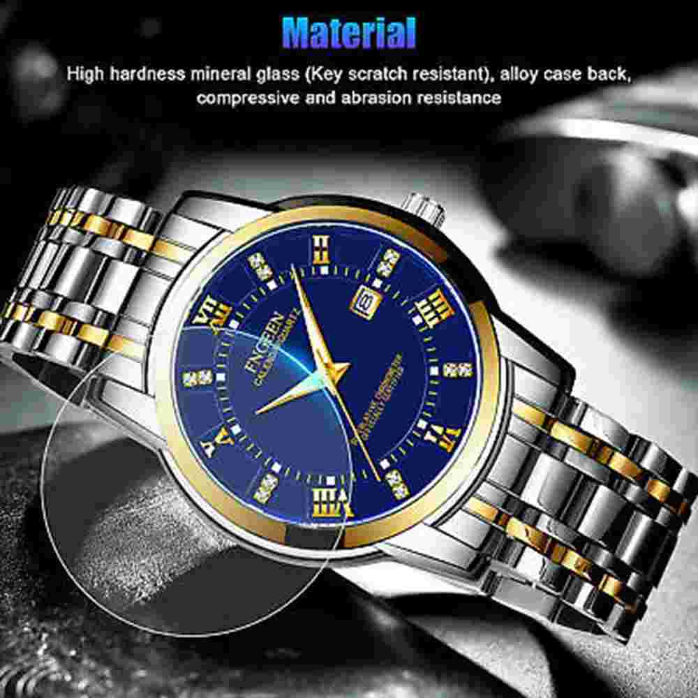 Waterproof Men's Watch Stainless Steel Quartz Luminous Classic Watch