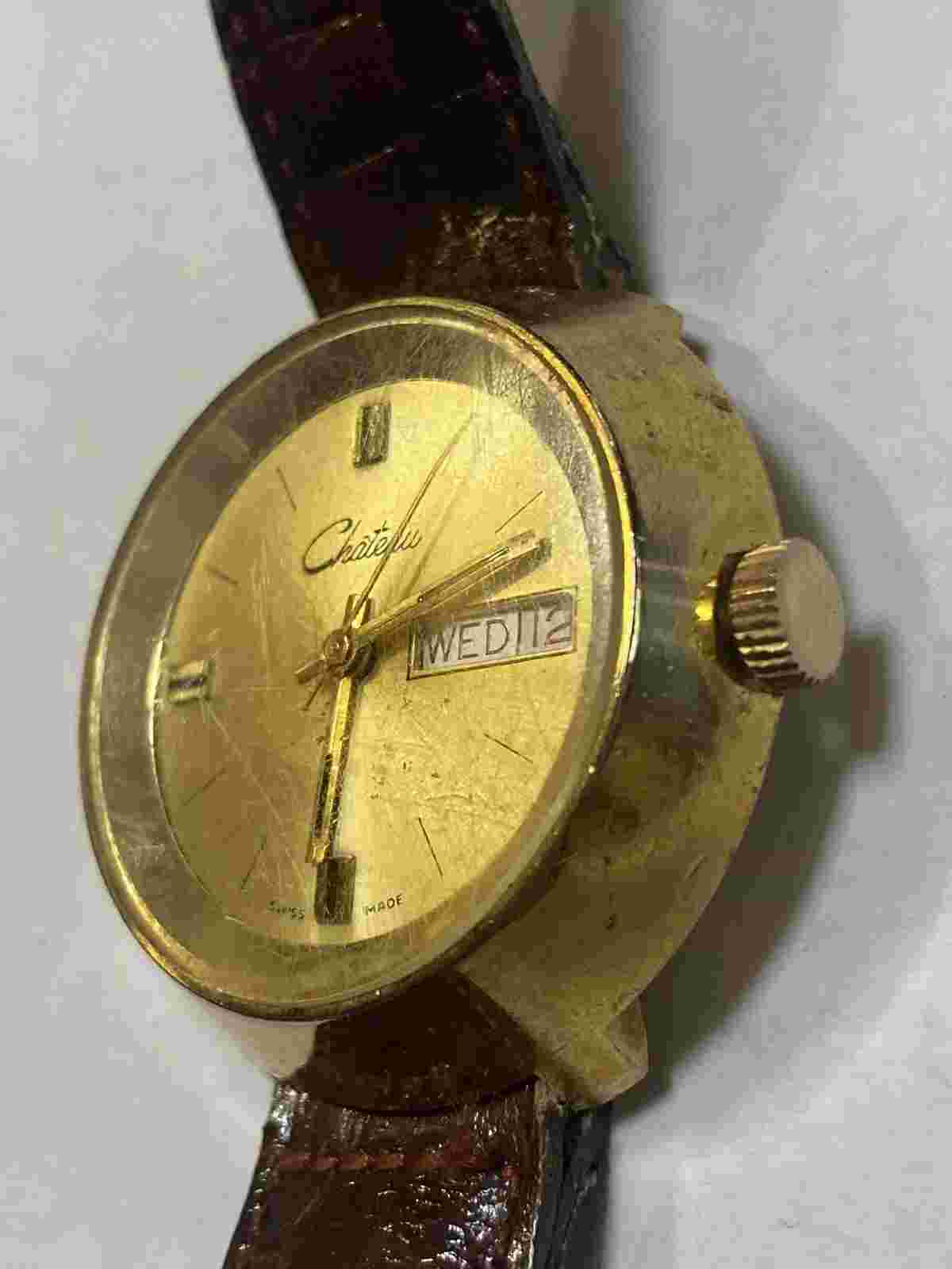 Super Rare 1960’s Gold Tone Chateau Automatic Watch!