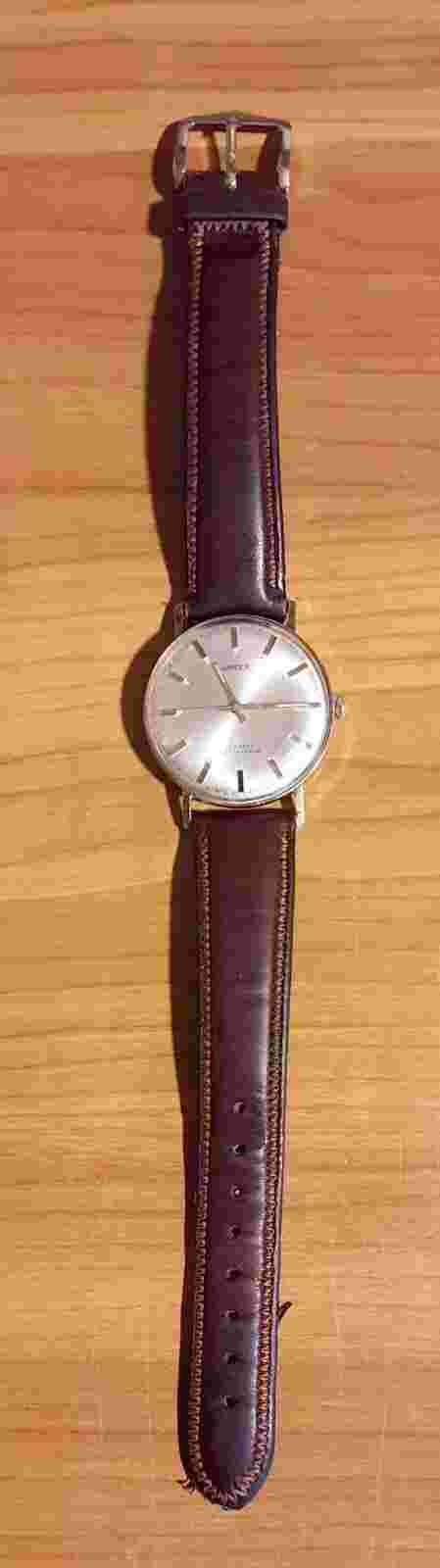 Vintage ANKER Men's 33mm Mechanical 14k 17 Rubis Solid Gold watch work properly