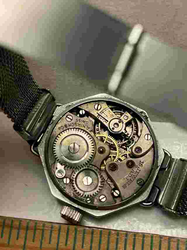 Vintage F.A. Hirsch Watch Diel 14K Karat Case Art Deco Warwick Band READ