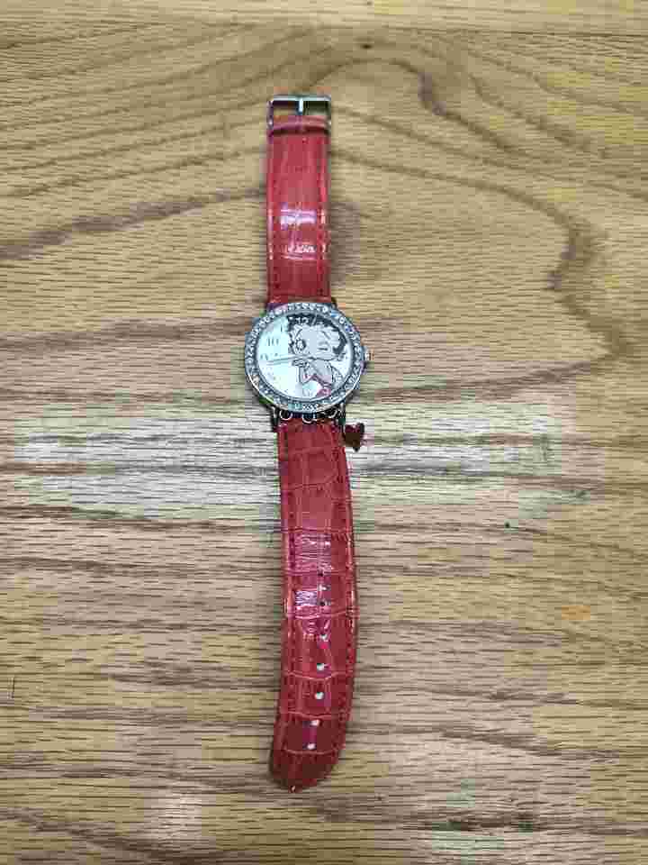 2013 KINGS FEATURE SYNDICATE BBAQ011 BETTY BOOP LADIES WATCH RHINESTONE BEZEL