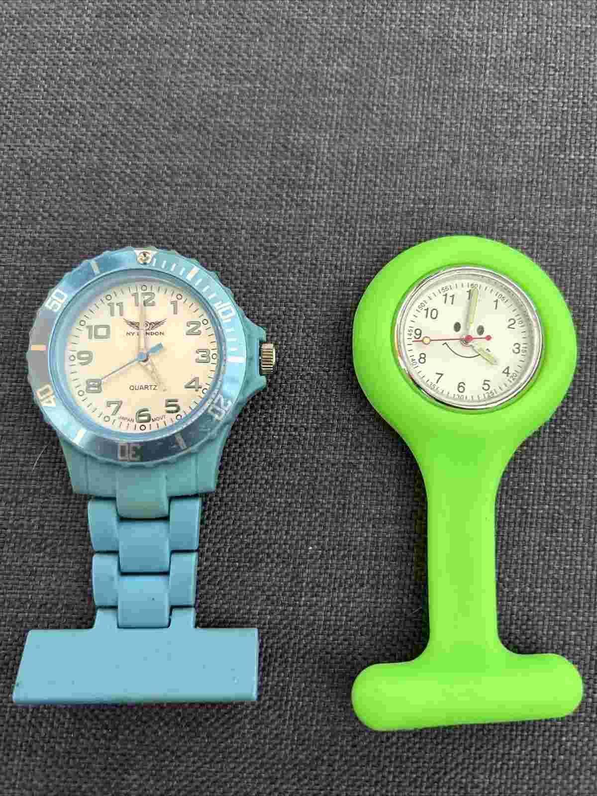 Ny London Nurse Watch. Green Smile Nurse Watch. New Batteries. Both Working