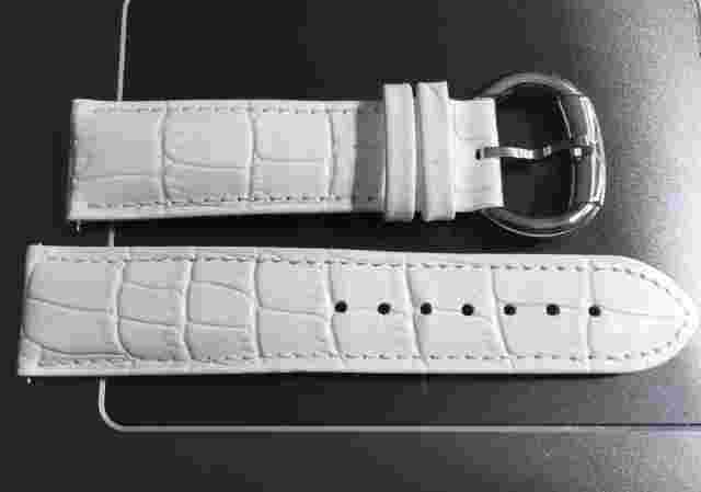 Genuine Links Of London 22mm White Leather Strap & Buckle 6090.1040 Quick Releas