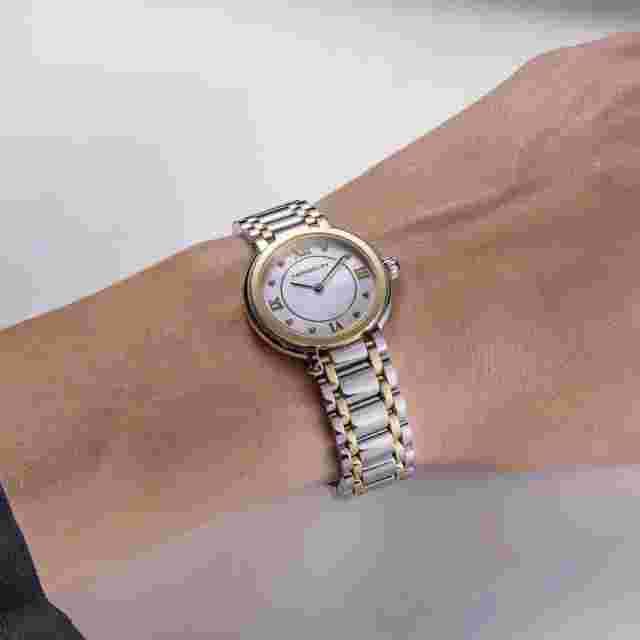 Herbelin Galet 17430BT59 Womens Two-Tone Stainless White Analog Dial Wristwatch