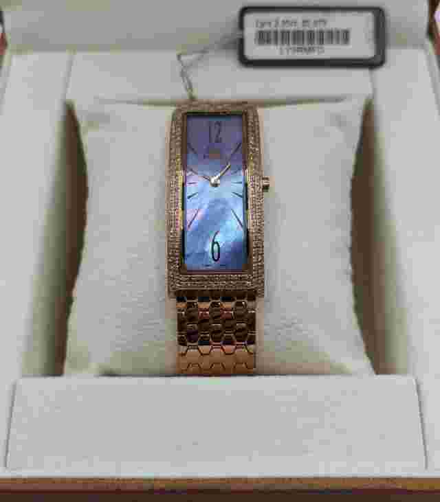 Icelink Lyra 2.25ct Diamond Rose Gold Colored Stainless Steel Watch