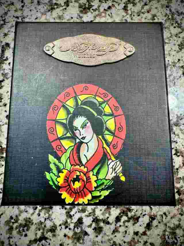 Vtg Y2K Ed Hardy Watch Wrist True Love Women Fuchsia Tattoo Stainless Jean Retro