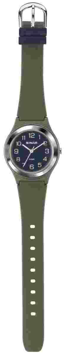 SINAR Youth Watch Wrist Analog Quartz Boys Silicone Band XB-48-3 Green Blue