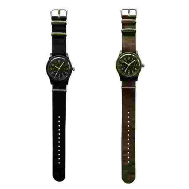 【New】Daiso Military Watch  Olive Khaki  set of 2 from Japan Free Shipping