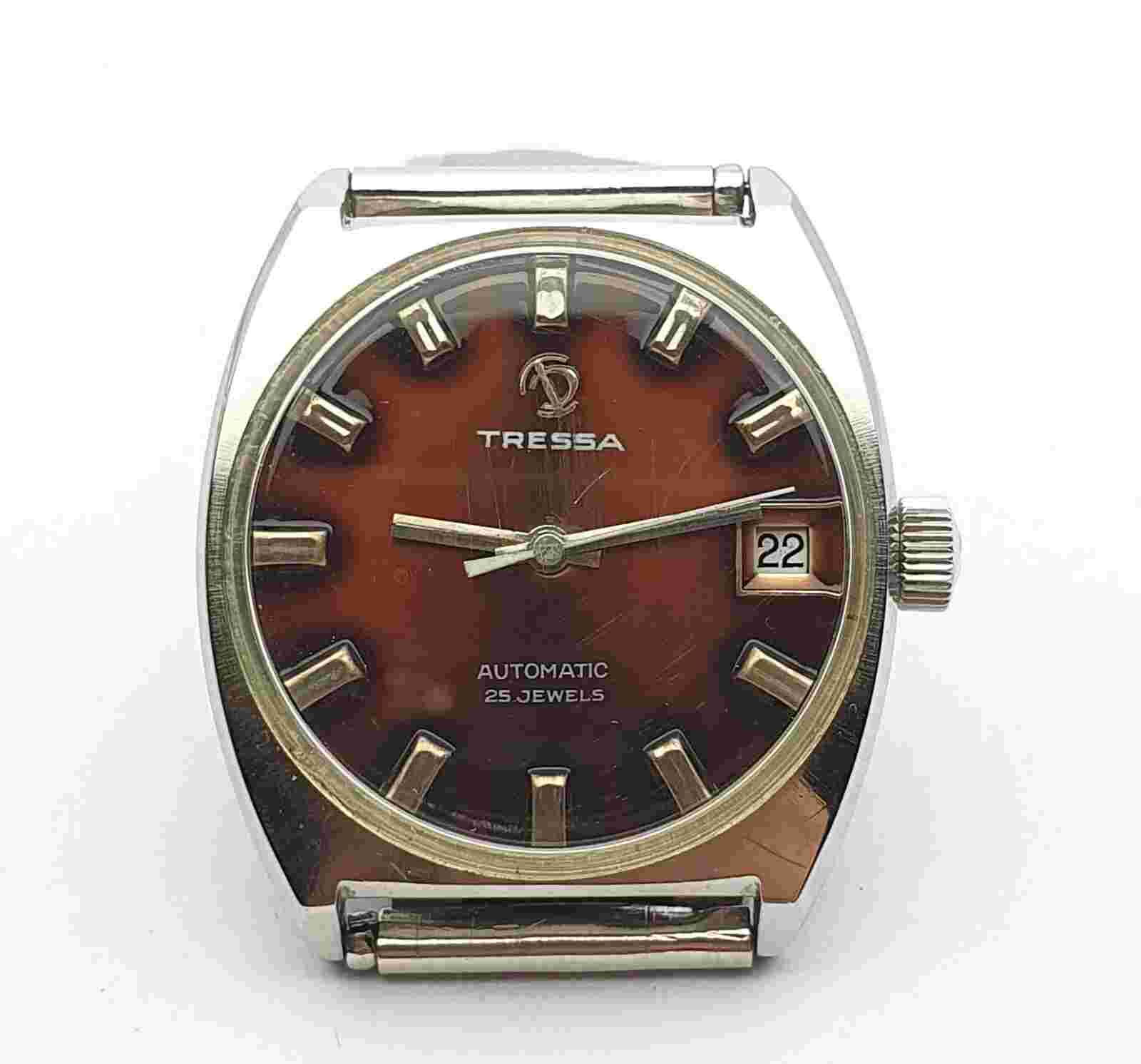 Automatic Stainless Steel TRESSA Wrist Watch - Brown Dial - LC10