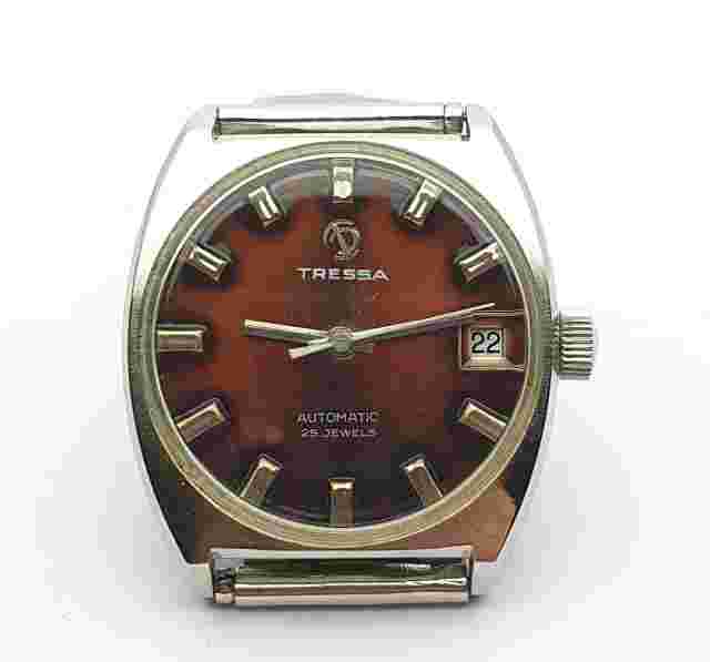 Automatic Stainless Steel TRESSA Wrist Watch - Brown Dial - LC10