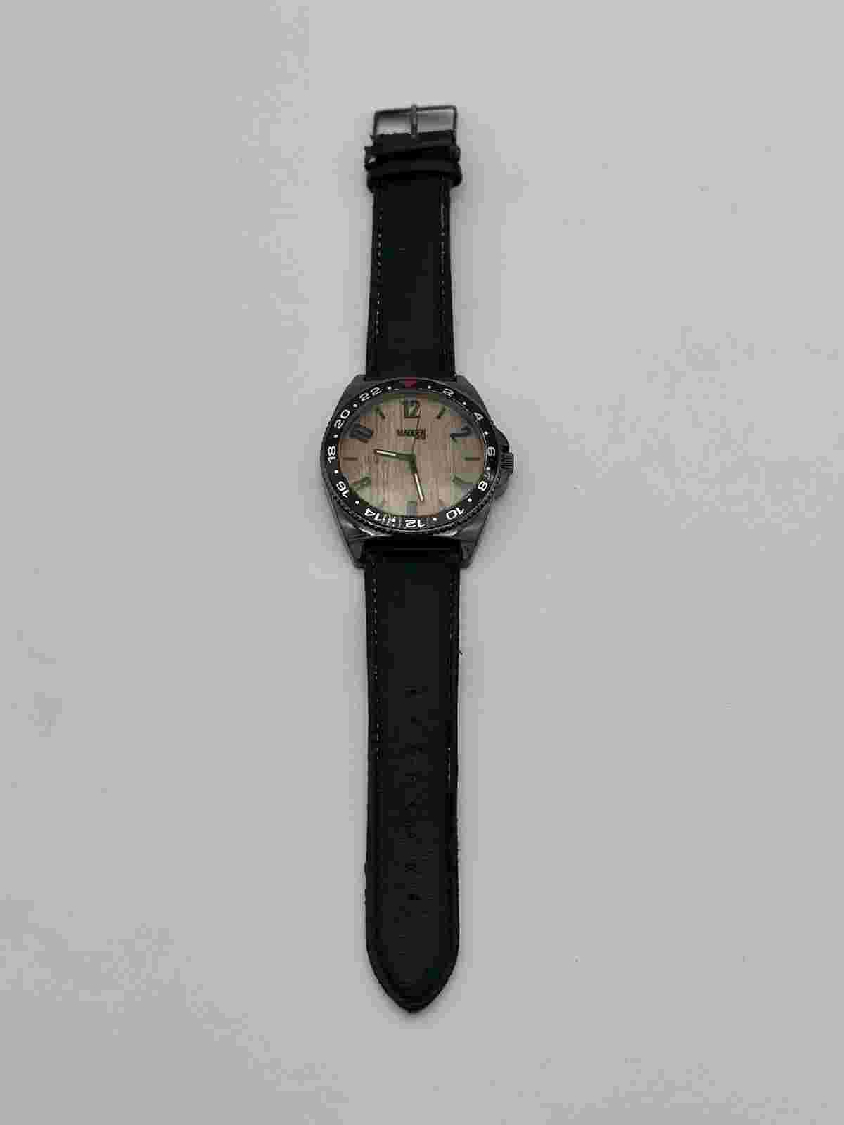 Madden Men's Wristwatch Japan Movement 45mm Black Leather Band SMMS025GU
