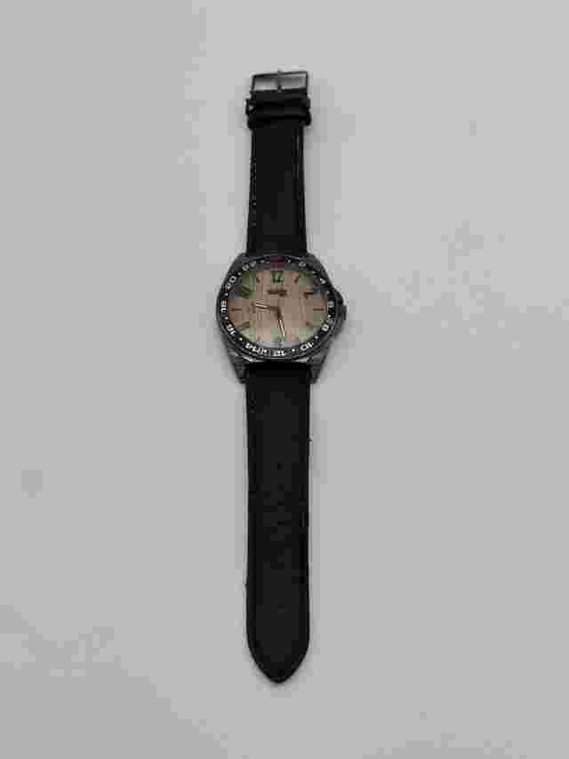 Madden Men's Wristwatch Japan Movement 45mm Black Leather Band SMMS025GU