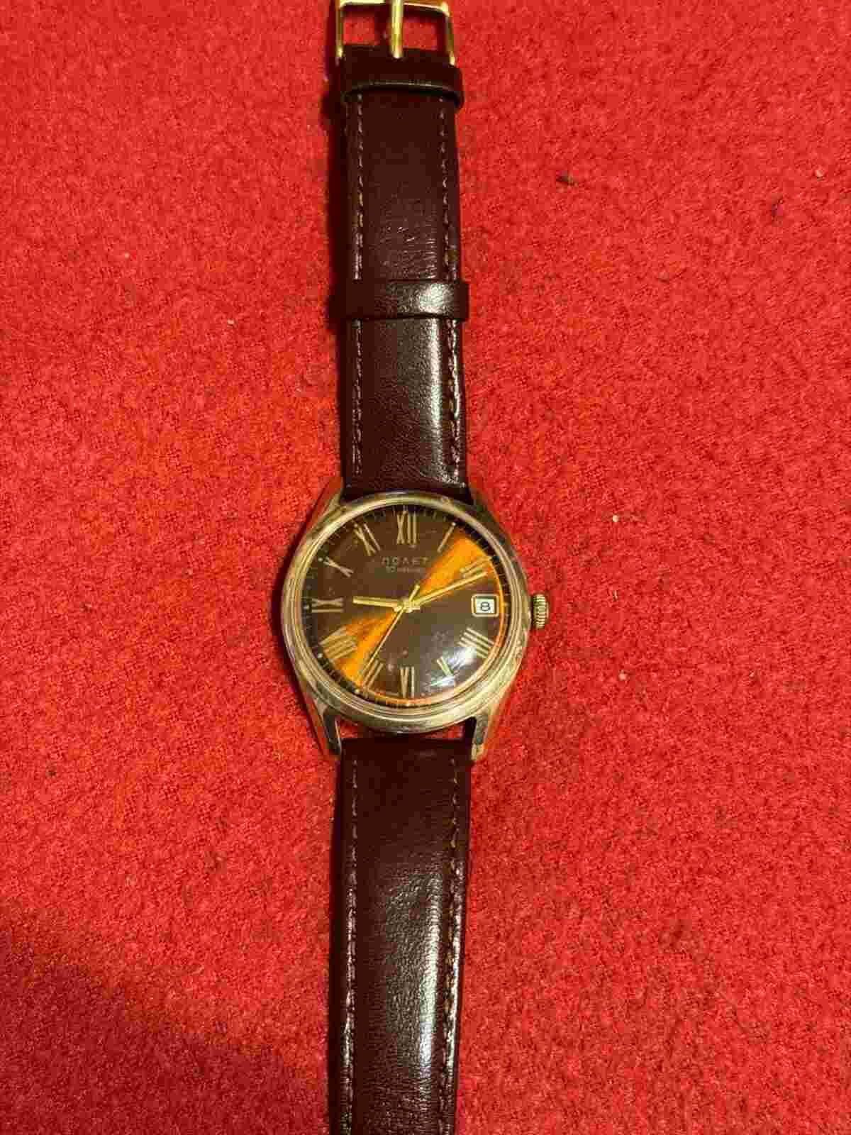 POLJOT SOLID GOLD 14 CARAT MENS WATCH USED