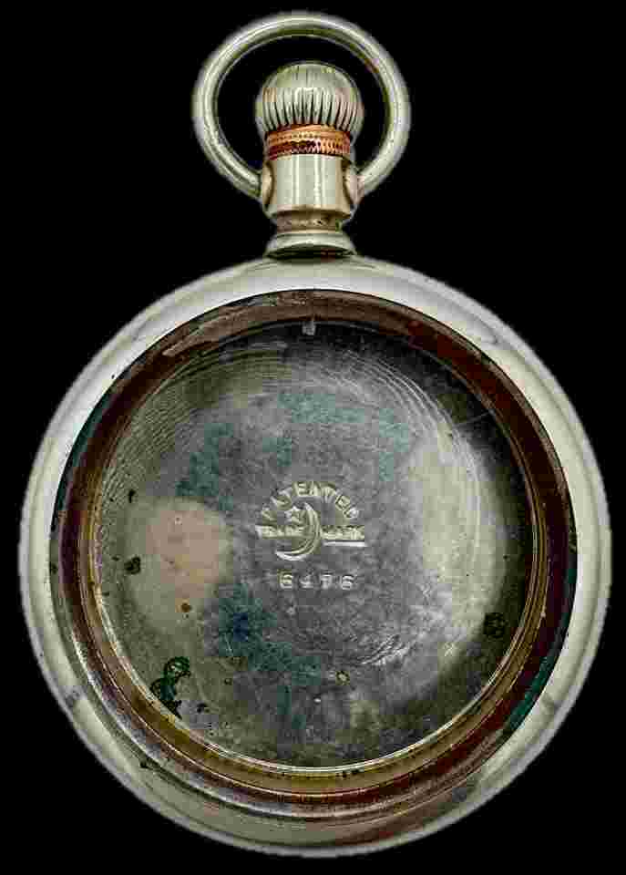 Antique 16s Crescent Swingout Open Face Pocket Watch Case Nickel Alloy USA