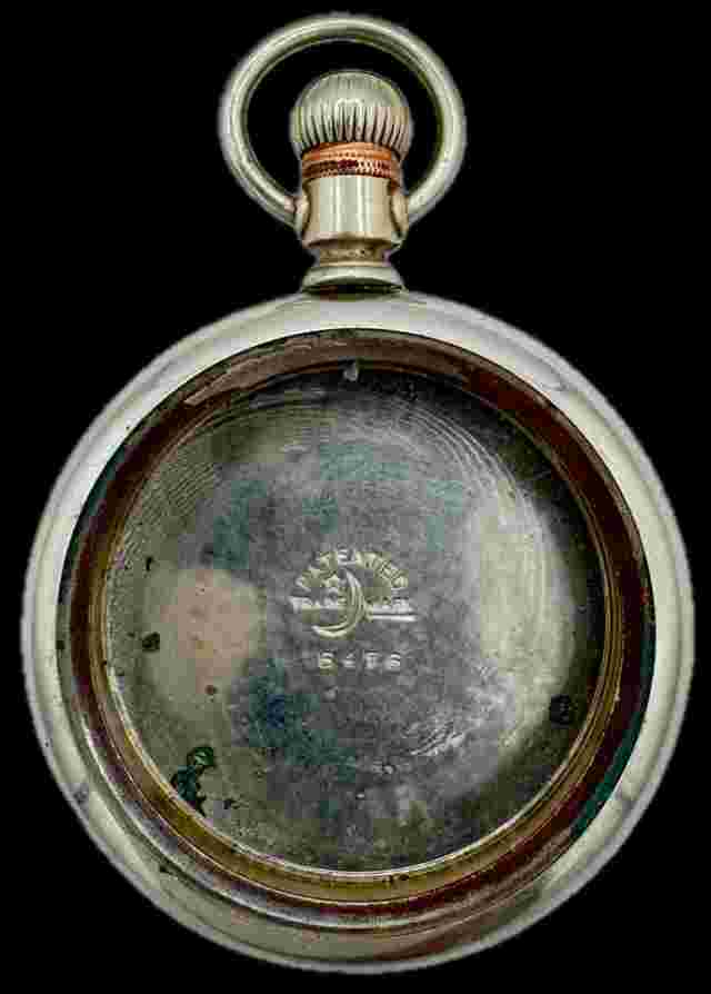 Antique 16s Crescent Swingout Open Face Pocket Watch Case Nickel Alloy USA