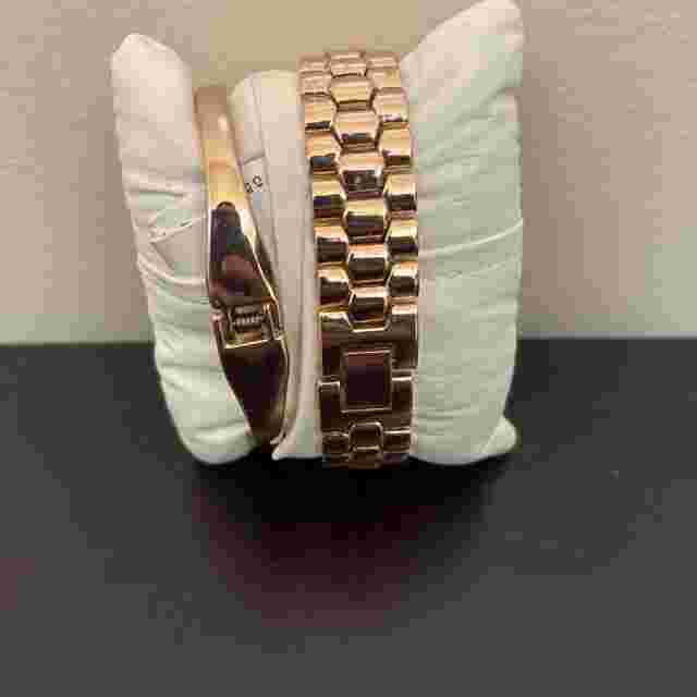 Jessica Simpson JWB0001RG Rose Gold Watch With Snake Bracelet