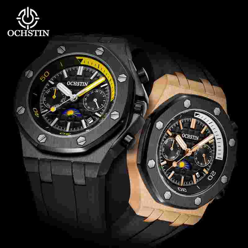 Ochstin Men's 45mm Mechanical Watch Hollow Fashion Sports Watch